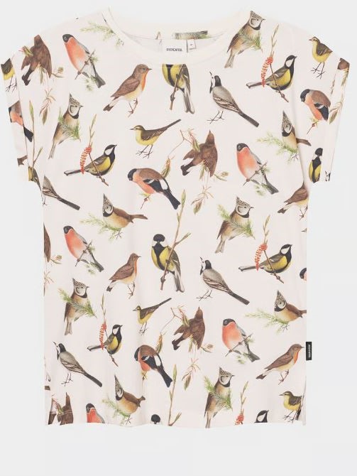 Maglietta donna cotone organico Visby AUTUMN BIRDS
