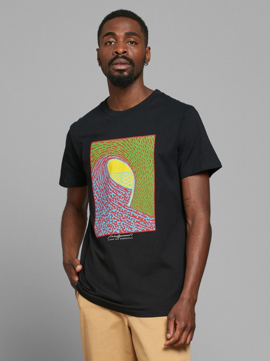 T-shirt solidale uomo in cotone biologico Next Wave Black