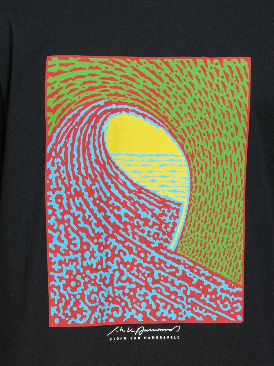 T-shirt solidale uomo in cotone biologico Next Wave Black