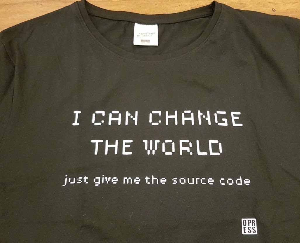 T-shirt I can change the world Nera - cotone BIO - O'press