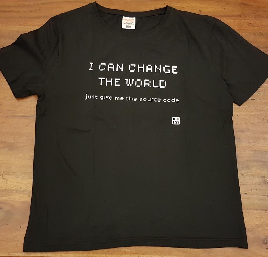 T-shirt I can change the world Nera - cotone BIO - O'press
