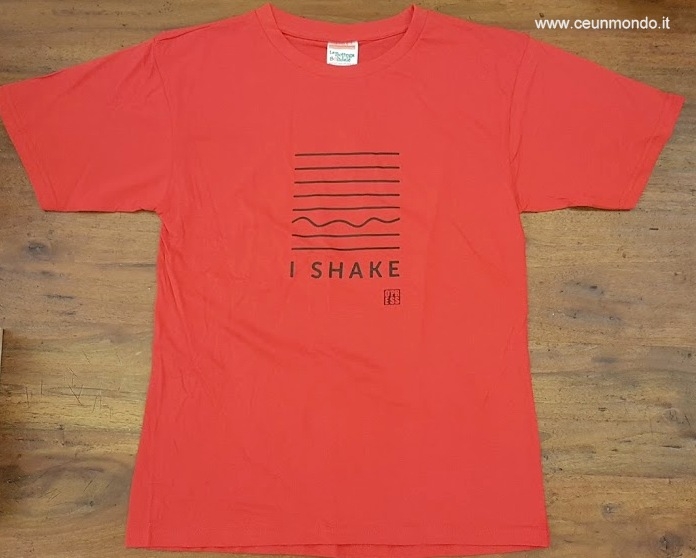 T-shirt I shake rossa - cotone BIO - O'press