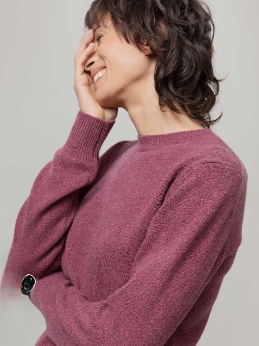 Maglione donna in cashmere rigenerato Edda Marsala - Rifò
