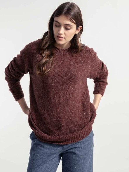 Maglione cashmere rigenerato, Rifò Alfredo ruggine