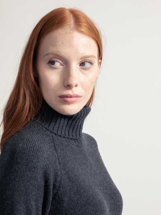 Maglione collo alto cashmere Susanna Grigio scuro - Rifò