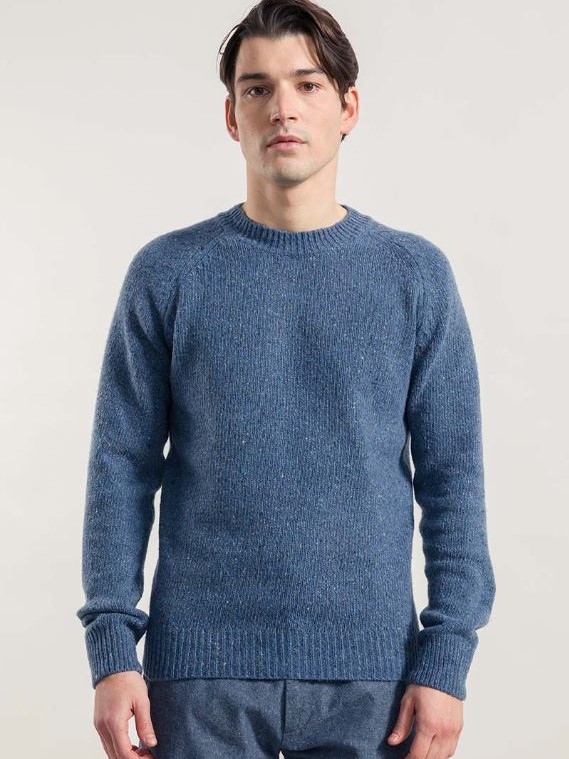 Maglione cashmere rigenerato unisex Alfredo Blu - Rifò