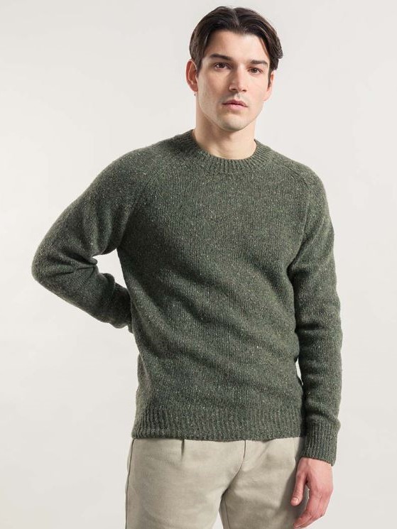 Maglione cashmere rigenerato unisex Alfredo Verde