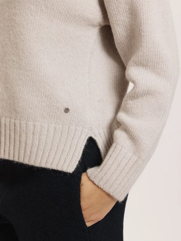 Maglione Donna Alpaca e Cotone Adele Ghiaccio