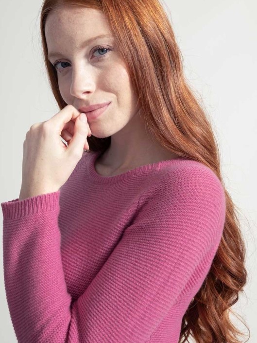 Maglione cashmere rigenerato donna, Rifò Giulietta rosa