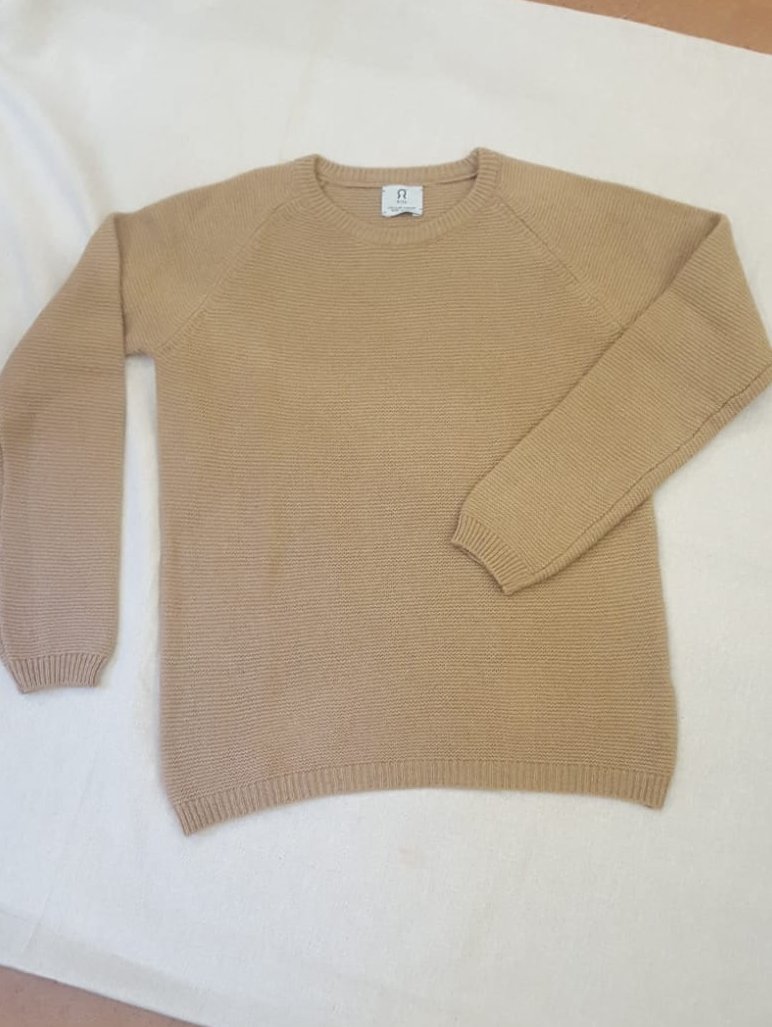 Maglione in cashmere rigenerato Giulietta Beige sughero