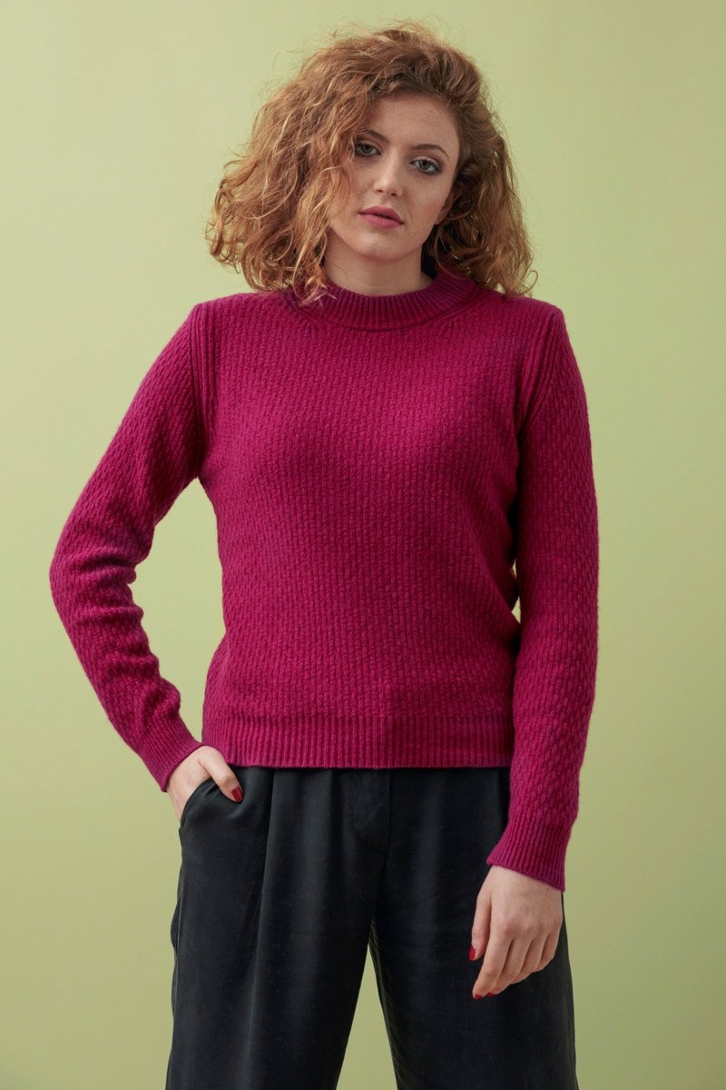 Maglione in cashmere rigenerato Caterina rosa ciclamino - Rifò