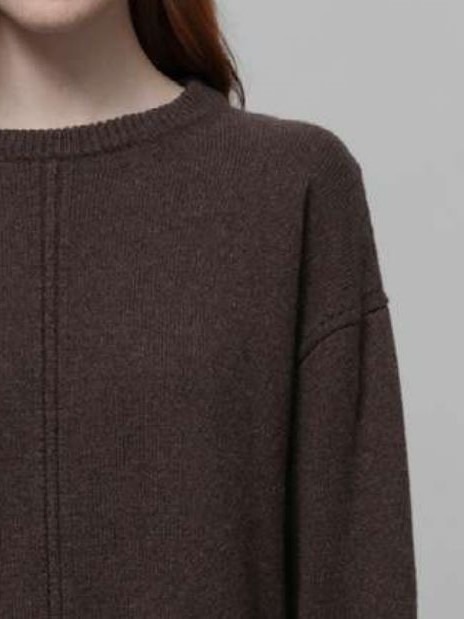 Maglia oversize cashmere rigenerato Antonella marrone