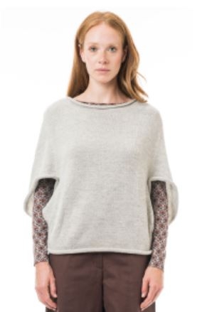 Maglione in lana baby alpaca Ally colore Silver