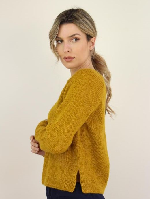 Maglione in lana Gemma Giallo ocra - On Earth