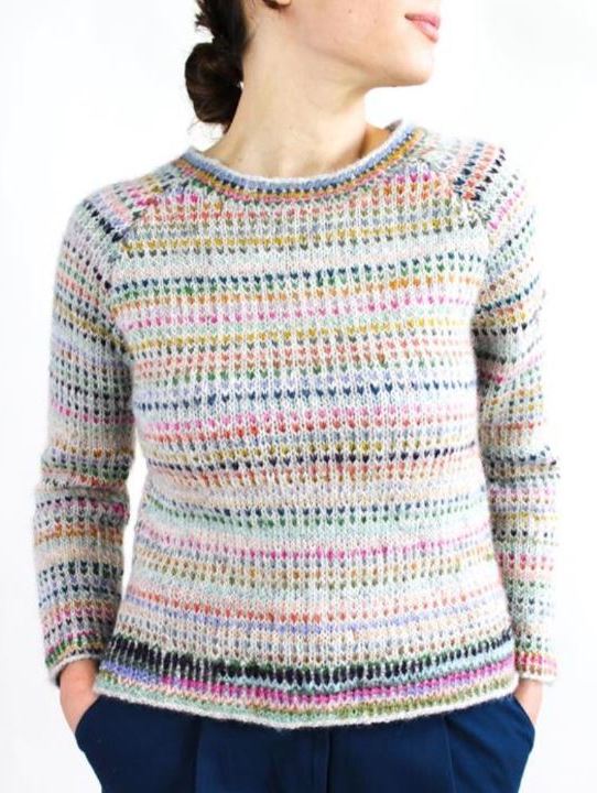 Maglione in lana Multicolore, fatto a mano Gemma.