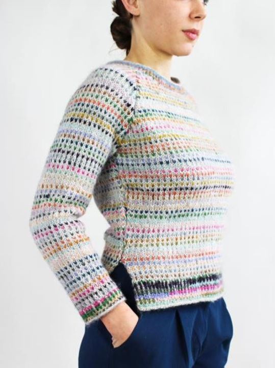Maglione in lana Multicolore, fatto a mano Gemma.
