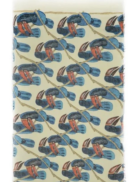 Foulard sciarpa bamboo Magritte giallo chiaro