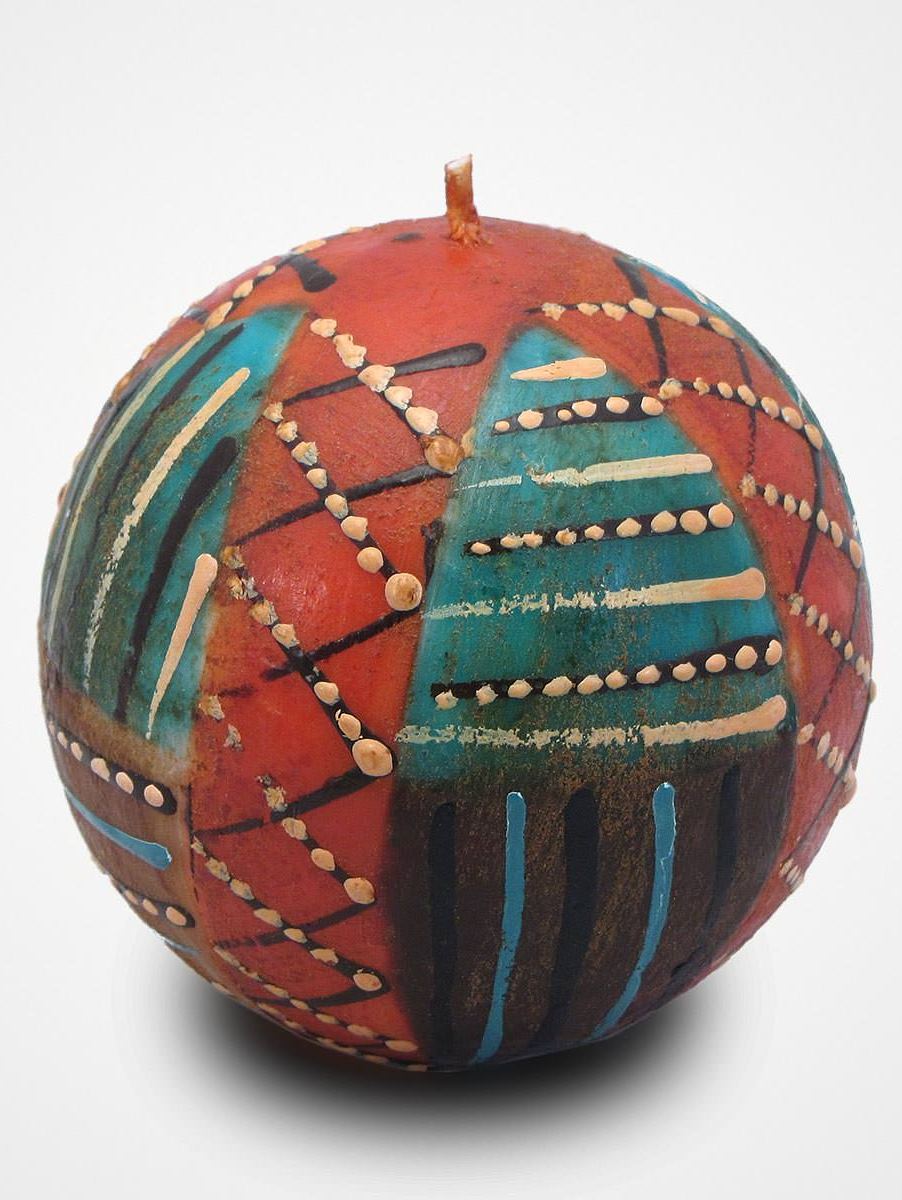 Candela dipinta sfera Makini