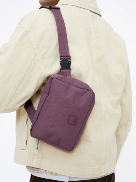 Marsupio in tessuto sostenibile Reef Crossbody Maroon Lefrik