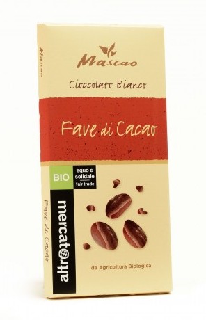 Cioccolato bianco con Fave di cacao Bio - Mascao 100gr