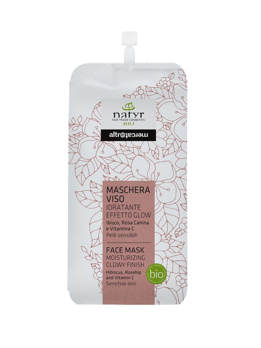 Maschera viso Idratante ILLUMINANTE effetto Glow - Ibisco bio Natyr