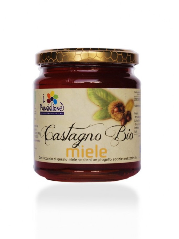 Miele di Castagno Biologico italiano Il Pugiglione vasetto di vetro 400gr