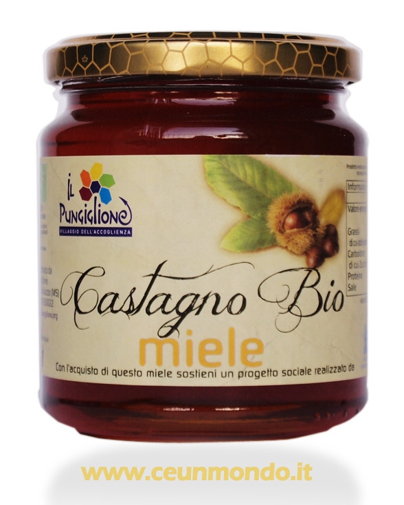 Miele di Castagno Biologico italiano Il Pugiglione vasetto di vetro 400gr