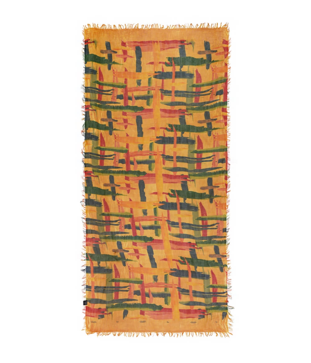 Foulard sciarpa Bamboo Mirò senape