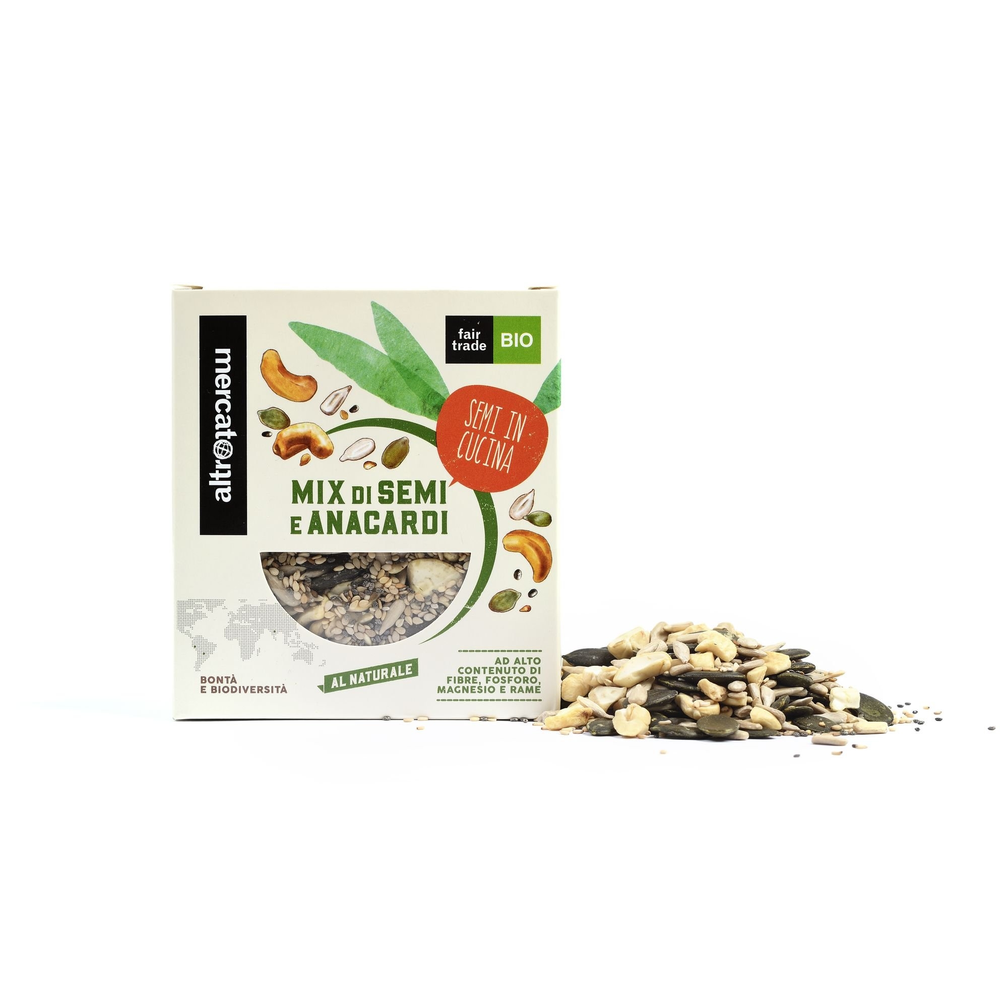 Mix di semi e granella di anacardi al naturale Bio 150gr Altromercato
