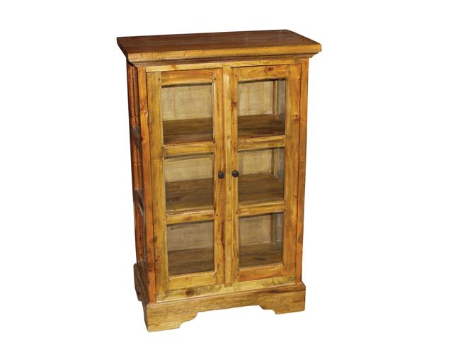 Mobile vetrinetta in legno riciclato con due ante