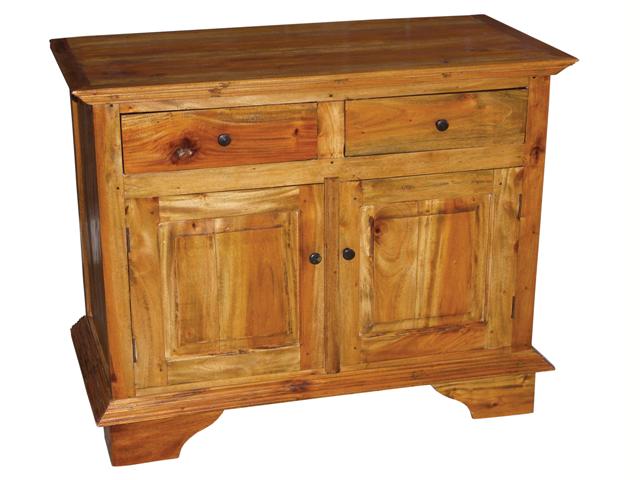 Mobile credenza in legno riciclato con due cassetti e due ante