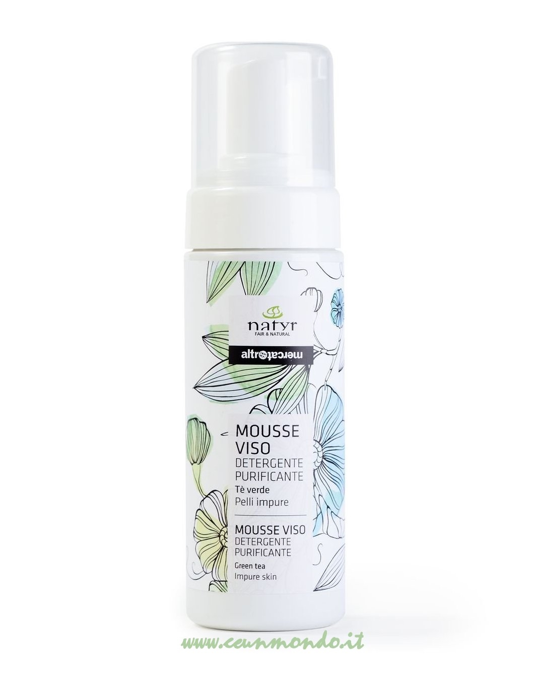 Mousse purificante viso al Tè verde