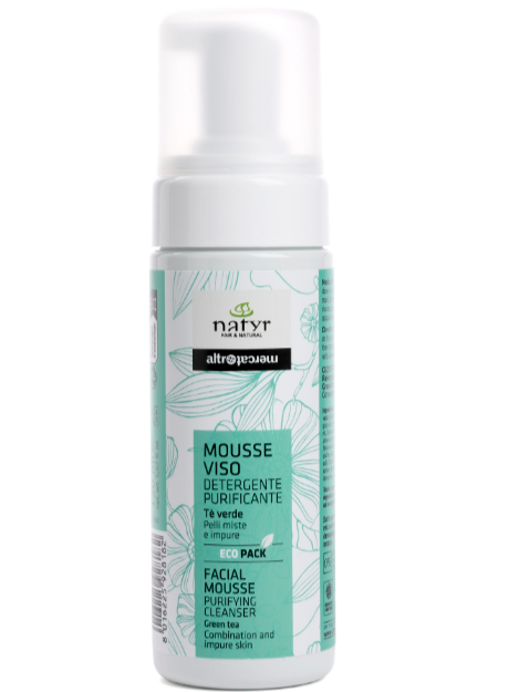 Mousse purificante viso al Tè verde