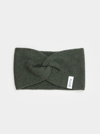 Fascia capelli in cashmere rigenerato Nadia verde foresta - Rifò