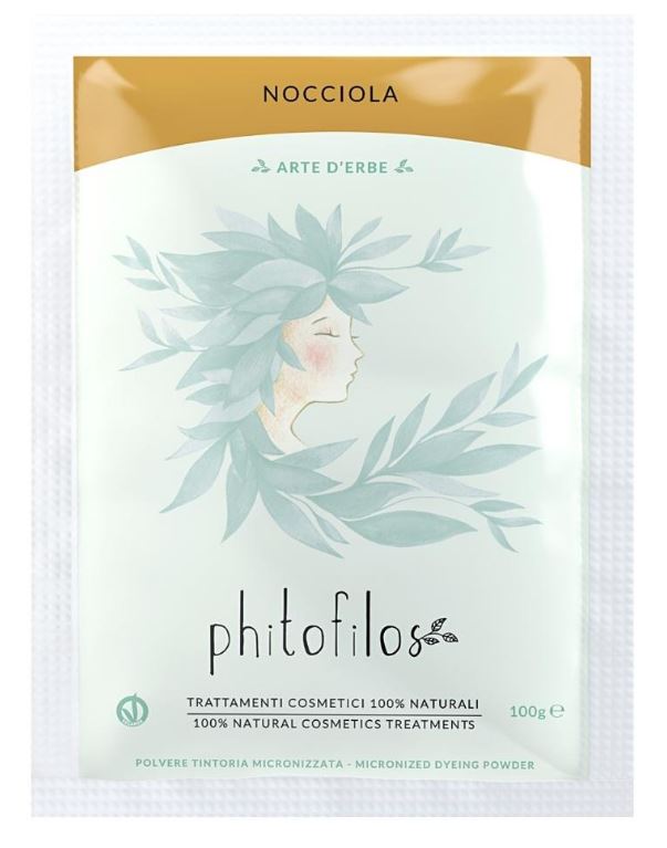 NOCCIOLA colore per capelli 100% vegetale naturale - PHITOFILOS - 100 g