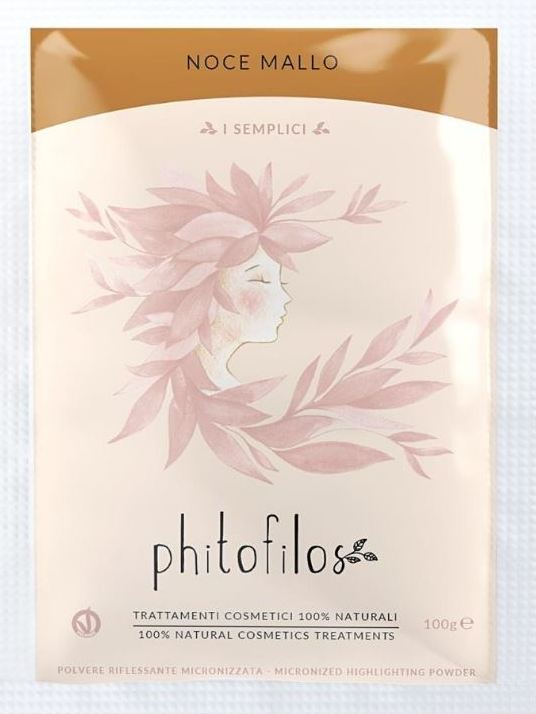 NOCE MALLO per capelli in polvere semplice - PHITOFILOS - 100 g