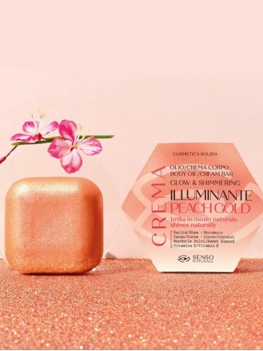 Olio solido corpo Peach Gold Crema illuminante