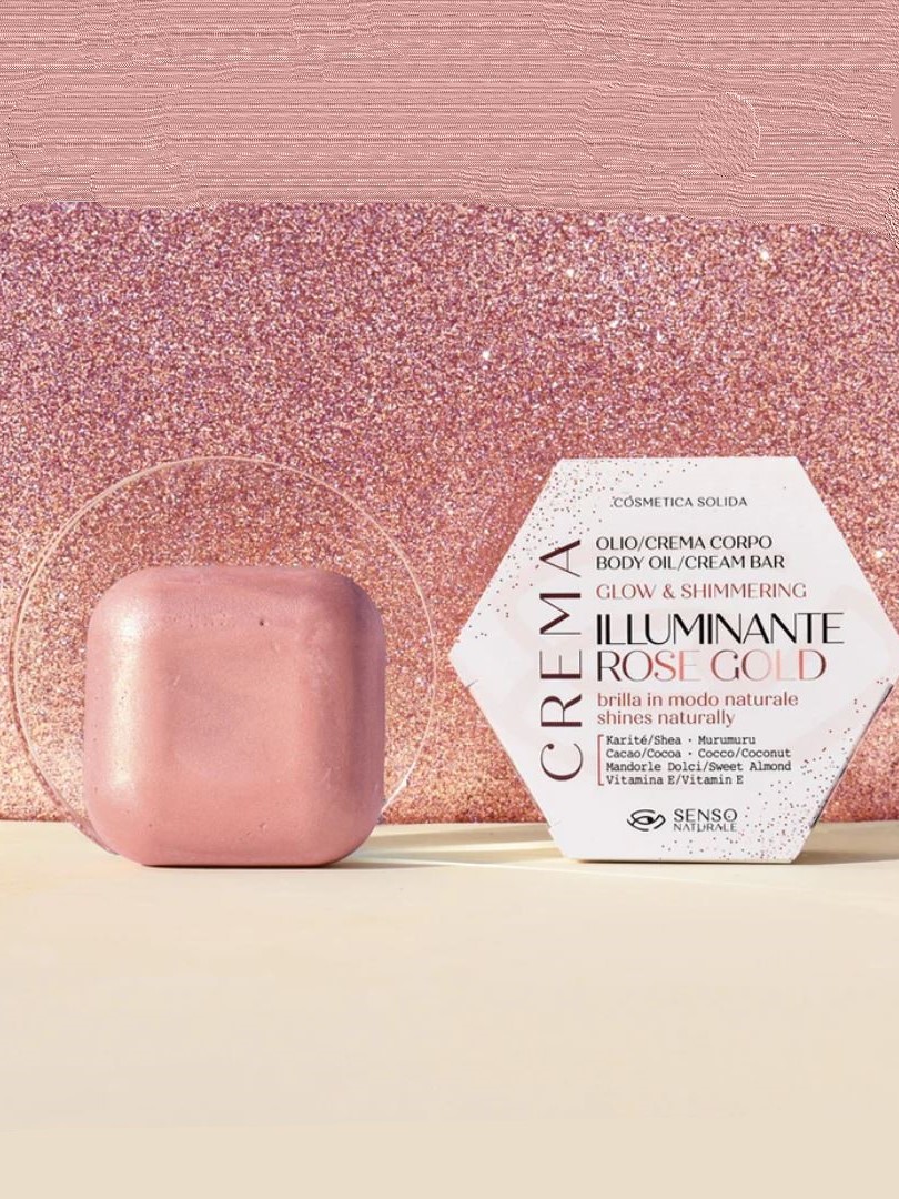 Olio solido corpo Rose Gold Crema illuminante