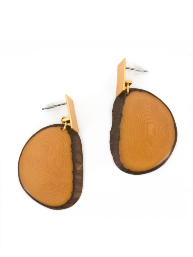 Orecchini disco di tagua Girasole