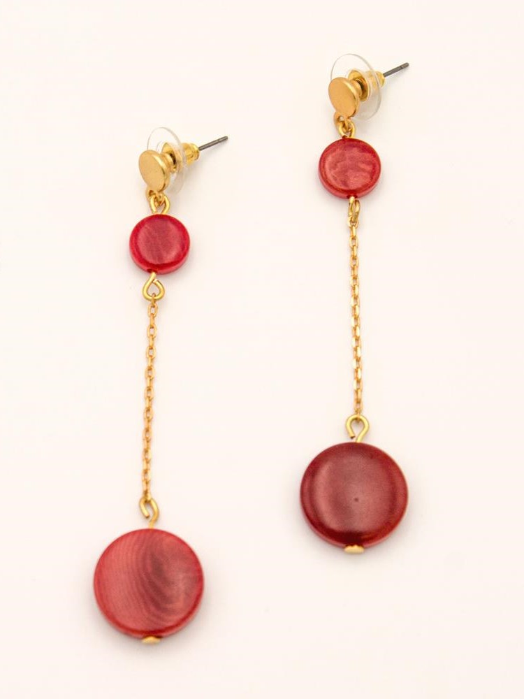 Orecchini dorati con perla di tagua Rossi Jazmin