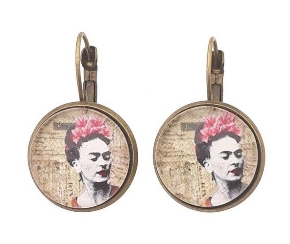 Orecchini grandi metallo anticato Frida Kalo - Soul Scope