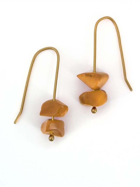 Orecchini pendenti di tagua Girasole FLOR