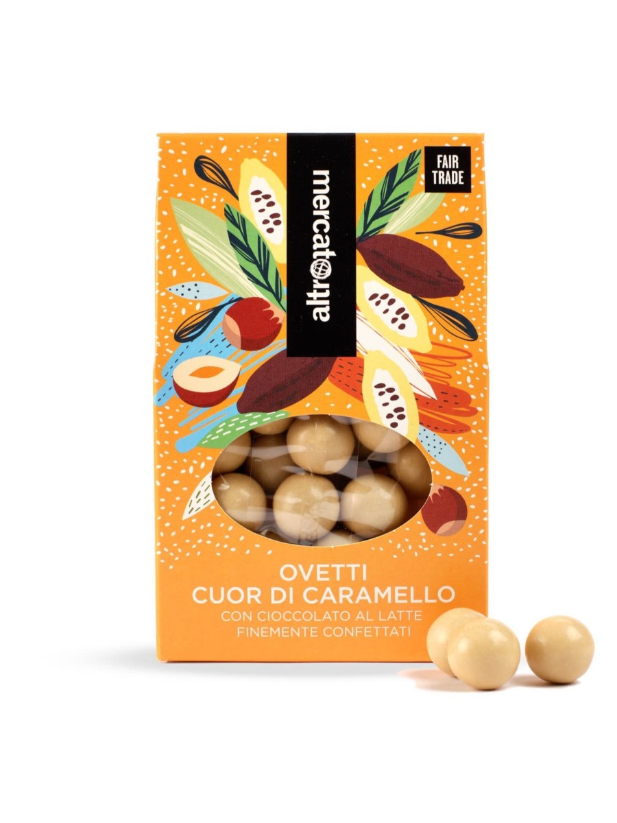 Ovetti di Pasqua cuor di caramello e cioccolato al latte