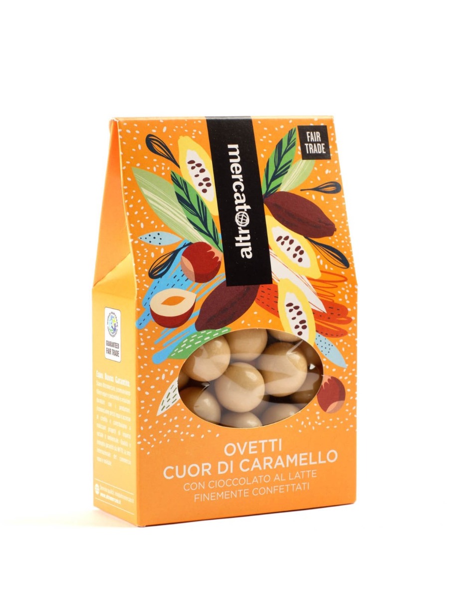 Ovetti di Pasqua cuor di caramello e cioccolato al latte