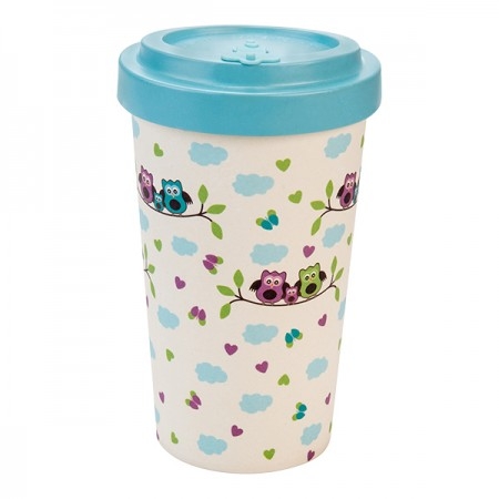 Eco Tazza in fibra di bamboo con coperchio OWLS