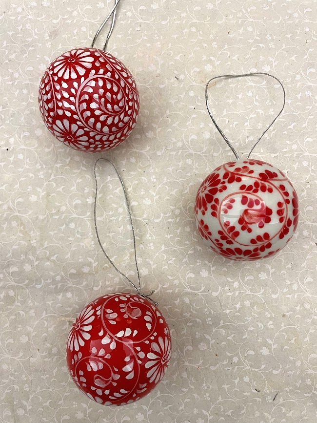Pallina in ceramica decorazione per albero di Natale