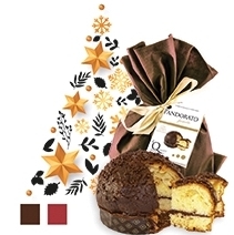 Pandorato farcito con crema di cacao e nocciole e ricoperto