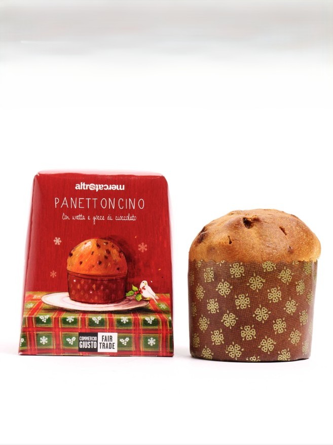 Panettoncino con uvetta e gocce di cioccolata Altromercato