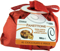 Panettone cioccolato e pesca