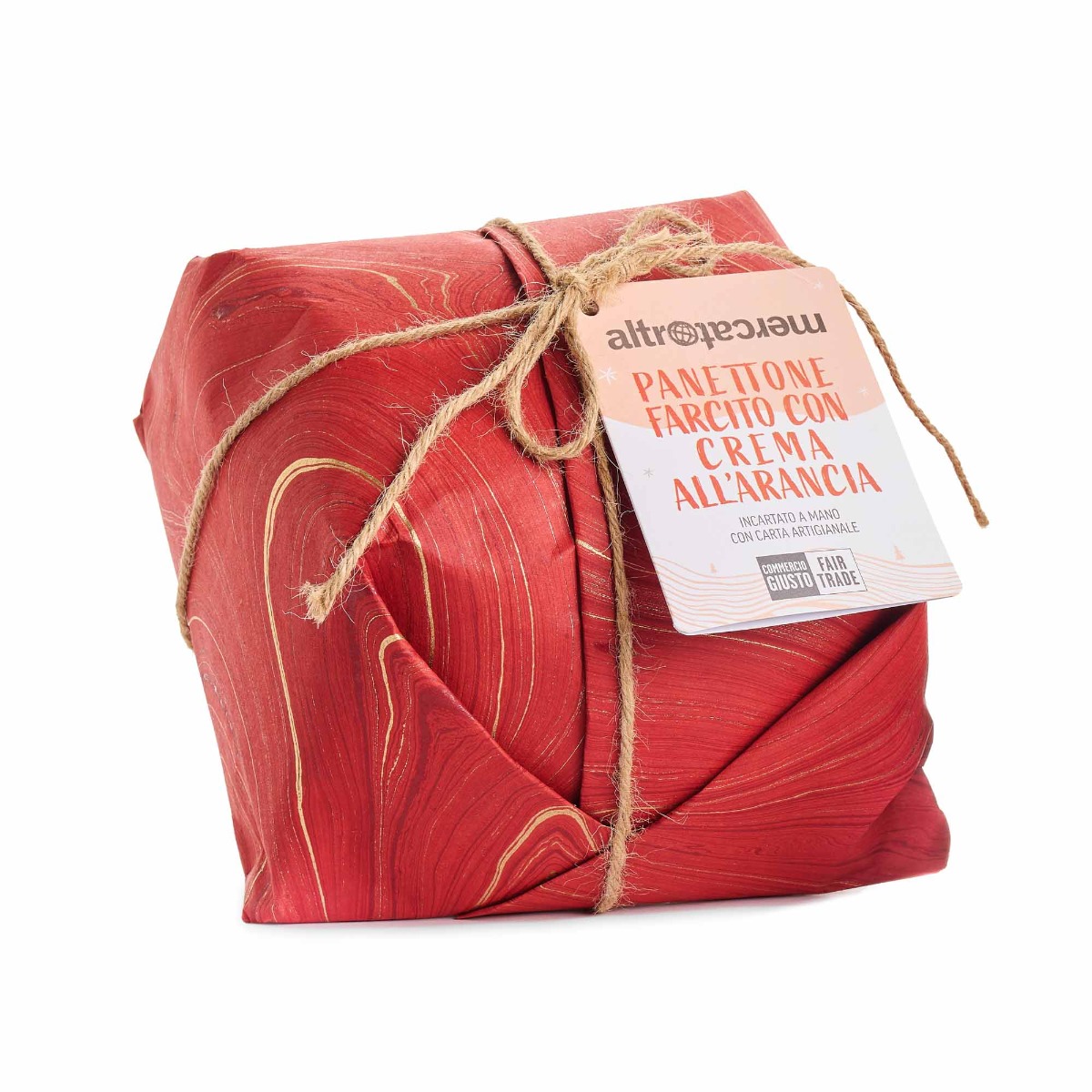 Panettone farcito con crema all'arancia Altromercato